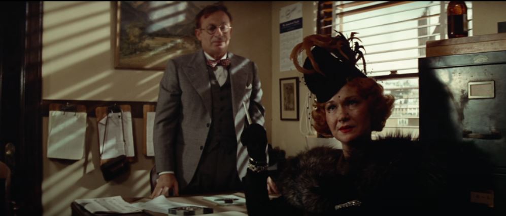 Diane Ladd hires Jake to investigate her husband in the first scene of Chinatown
