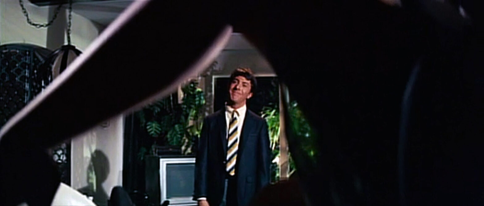 Iconic shot of Dustin Hoffman in the Graduate
